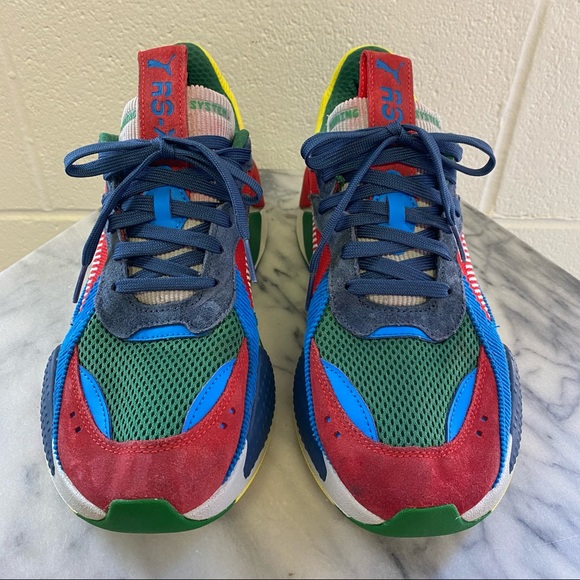puma rsx green red blue